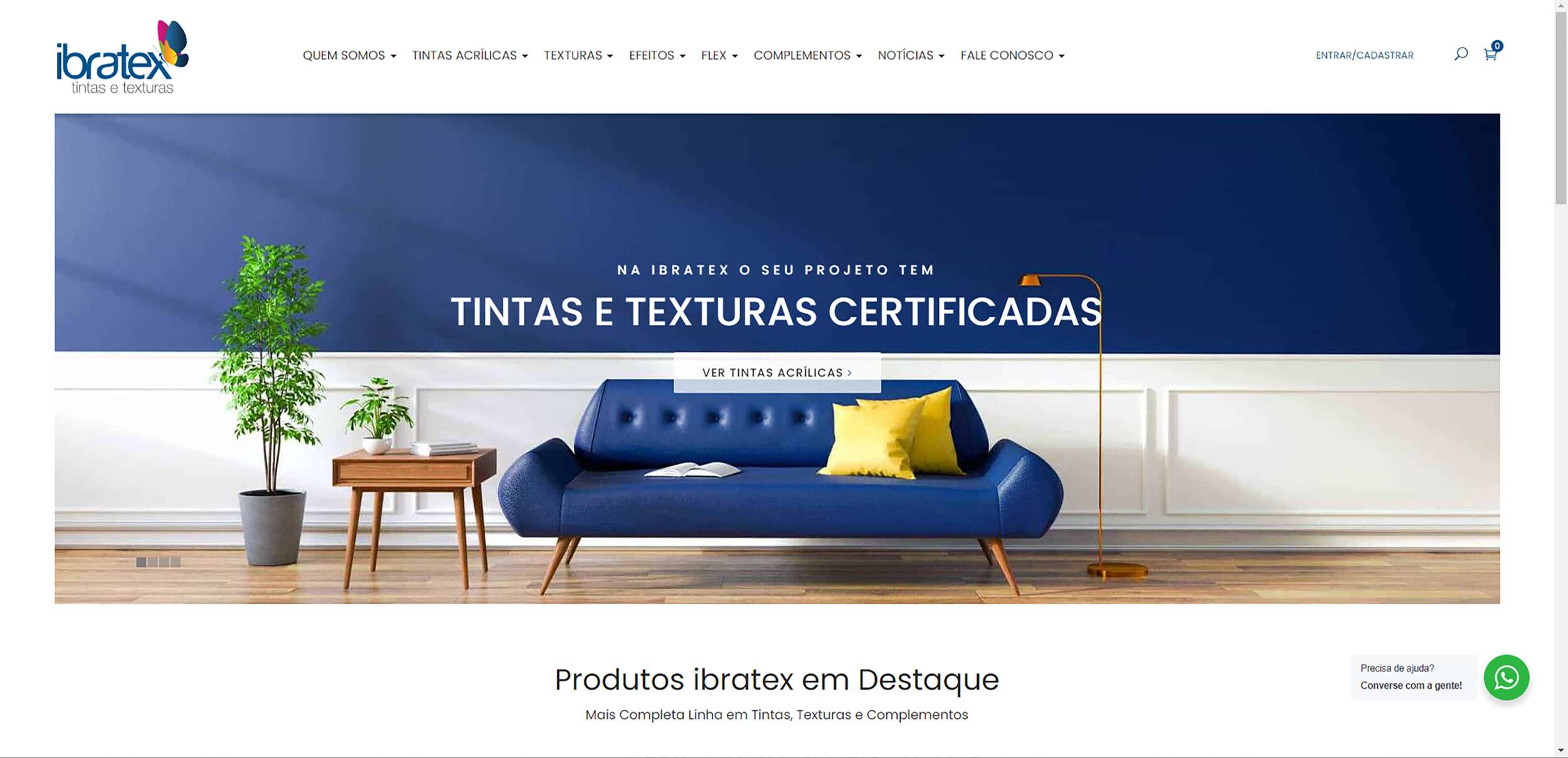 RAO Marketing Digital - Ibratex Tintas e Texturas Website