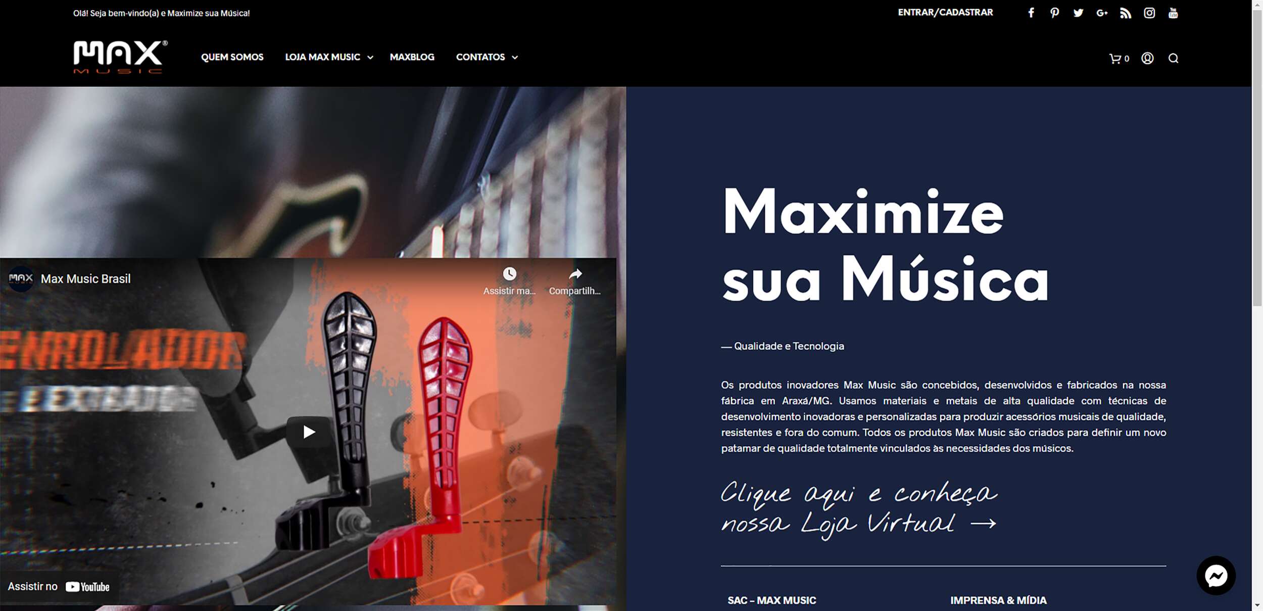 RAO Marketing Digital - Max Music E-commerce