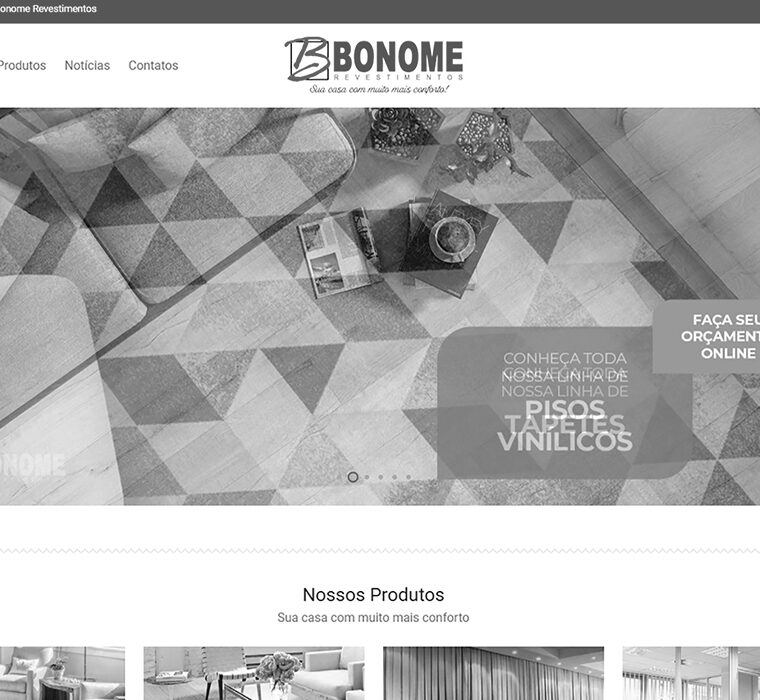 RAO Marketing Digital - Bonome Revestimentos Website