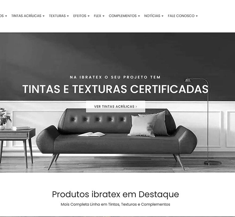 RAO Marketing Digital - Ibratex Tintas e Texturas Website