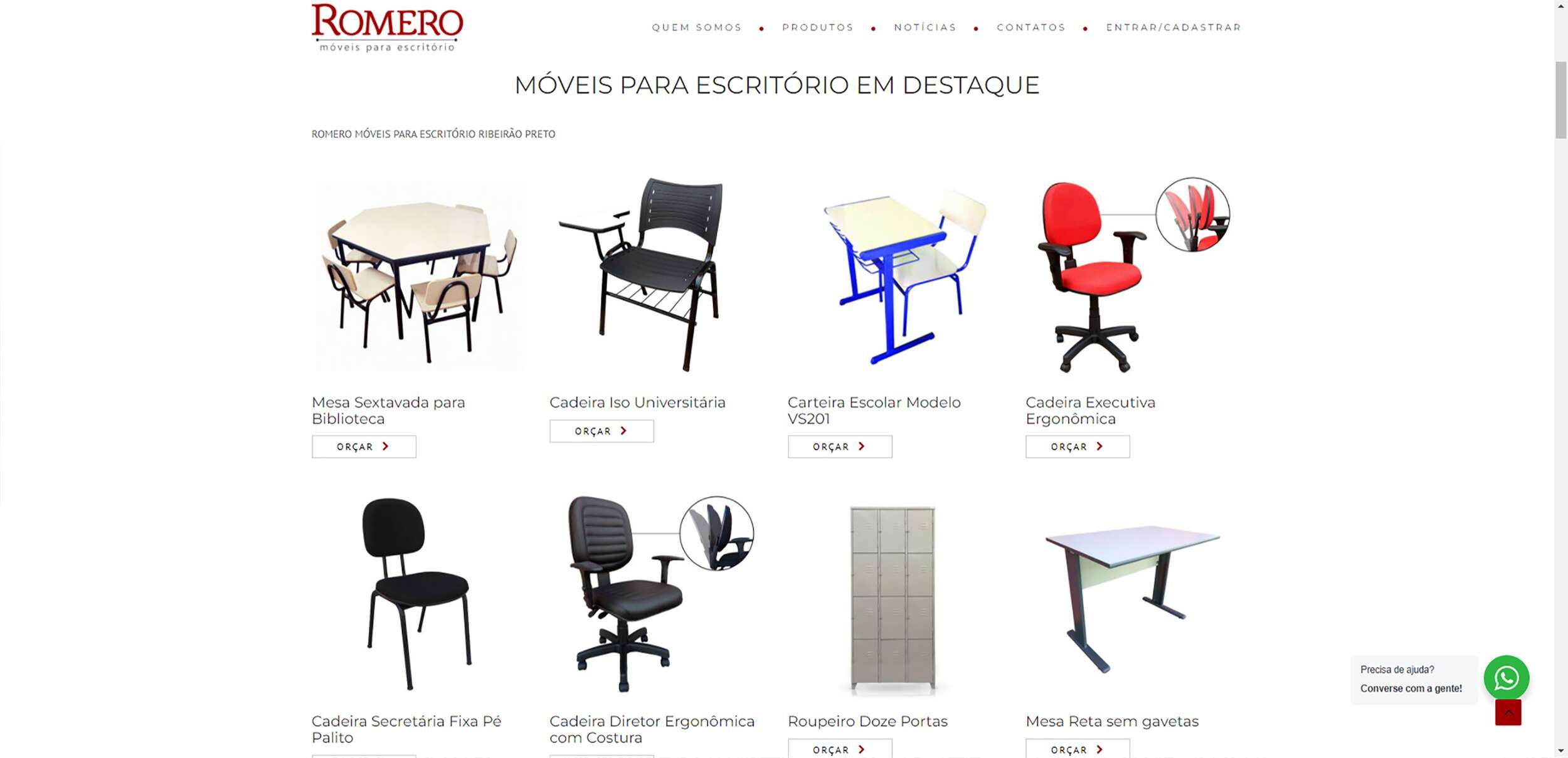 RAO Marketing Digital - Romero Móveis Website